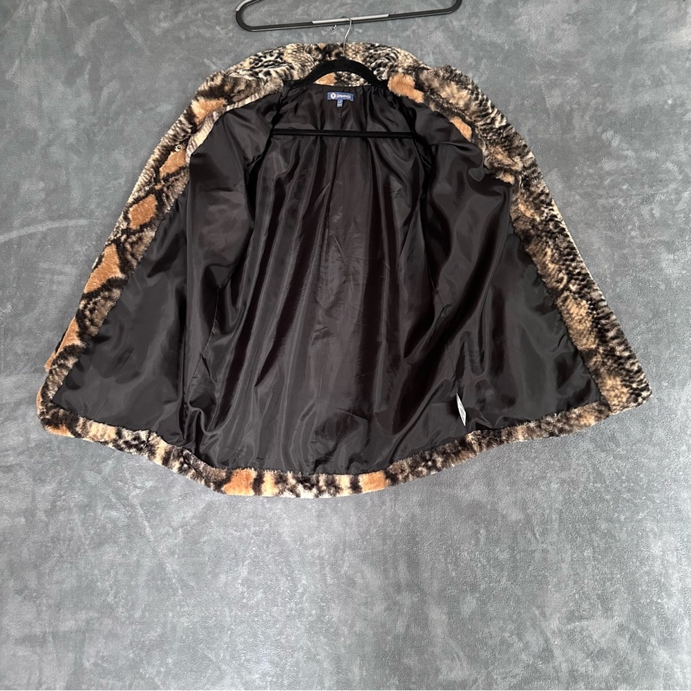 Democracy Faux Fur Brown & Black Python Snakeskin Snake Y2K Glam Animal Small - Picture 4 of 9